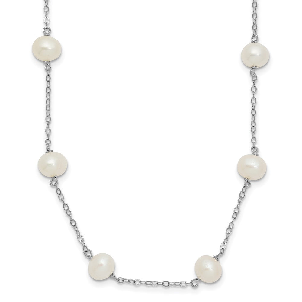 Polished;Lobster;Sterling silver;Freshwater cultured pearl;Rhodium-plated