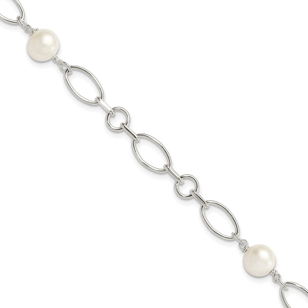 Polished;Sterling silver;Freshwater cultured pearl;Fancy lobster
