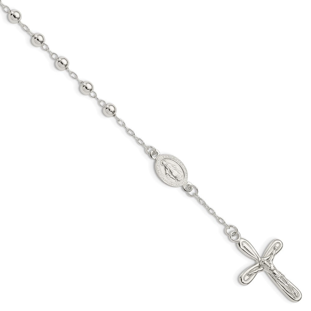 Polished;Spring Ring;Sterling silver;Beaded