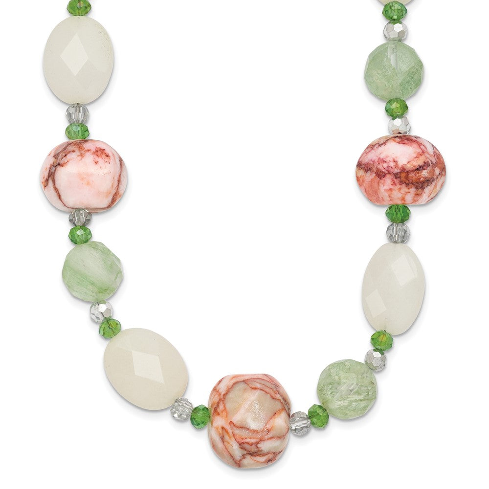 Polished;Sterling silver;Aventurine;Jade;Fancy lobster;Crystal;Jasper;2in extension