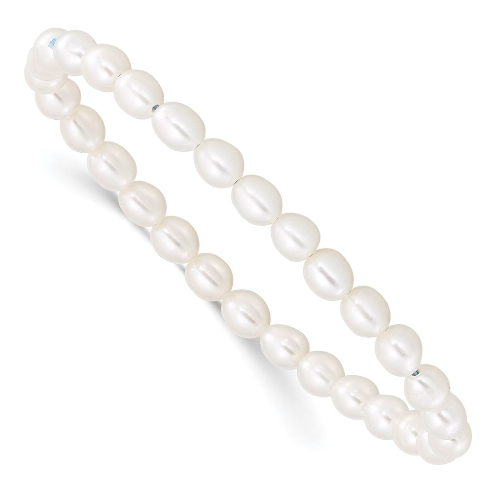 Polished;Freshwater cultured pearl;Stretch