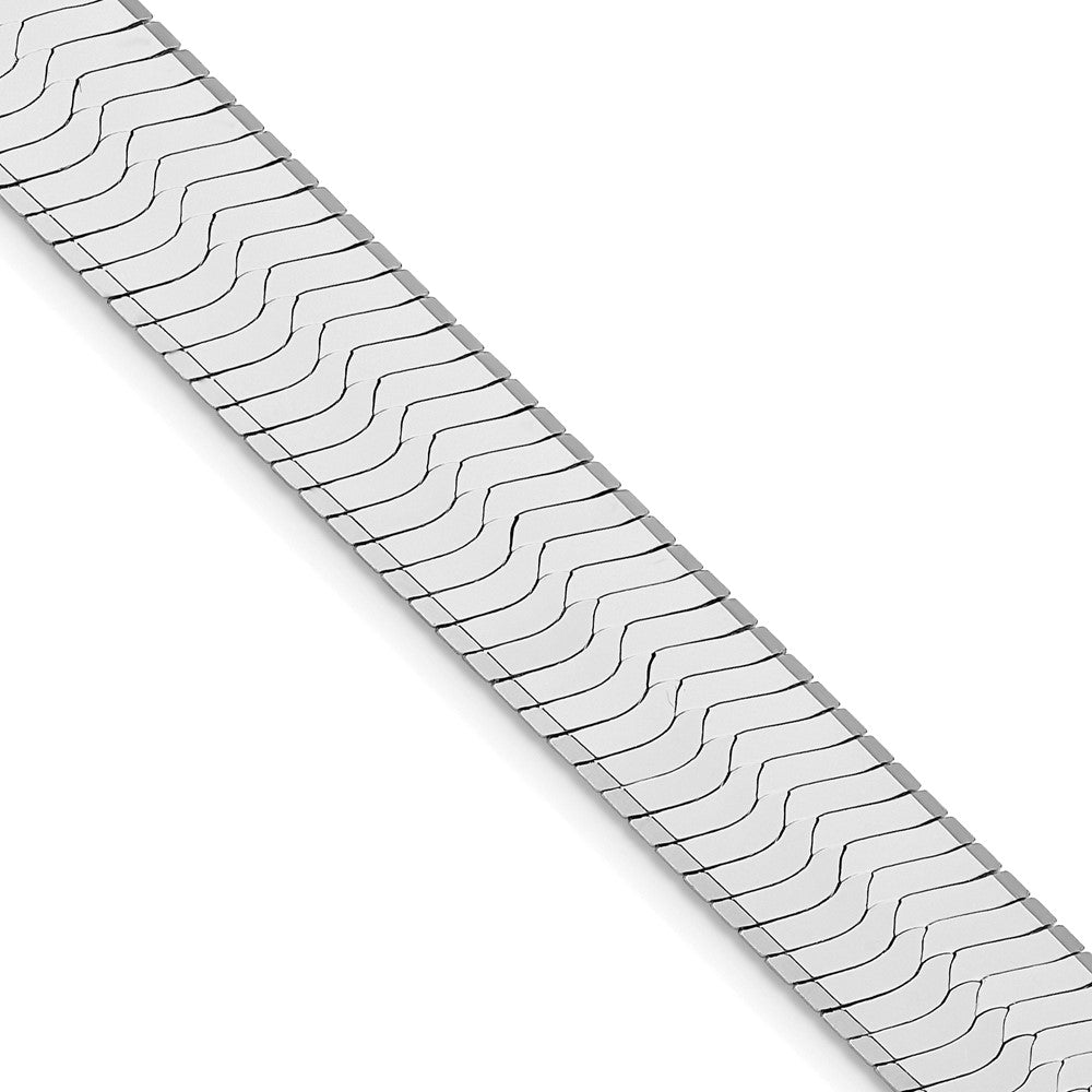 Sterling Silver Rhodium-plated 10.5mm Magic Herringbone Chain