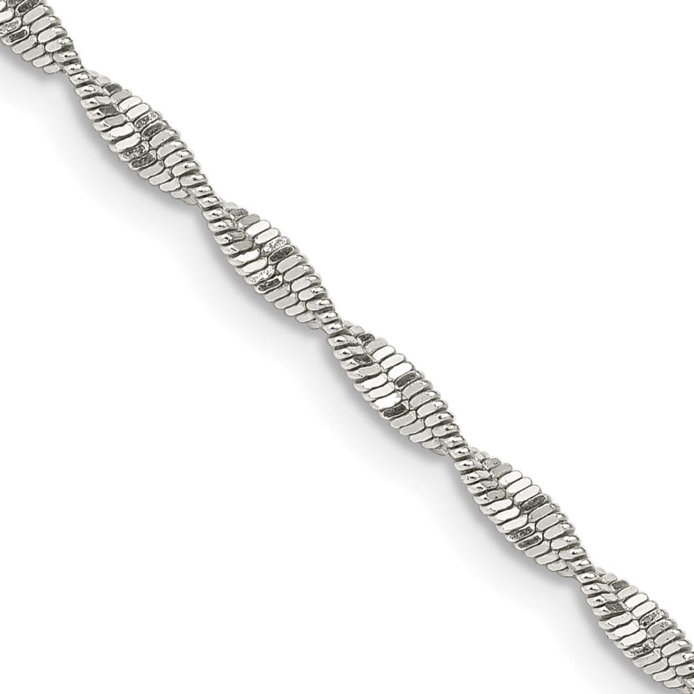 Polished;Lobster;Sterling silver;Twisted
