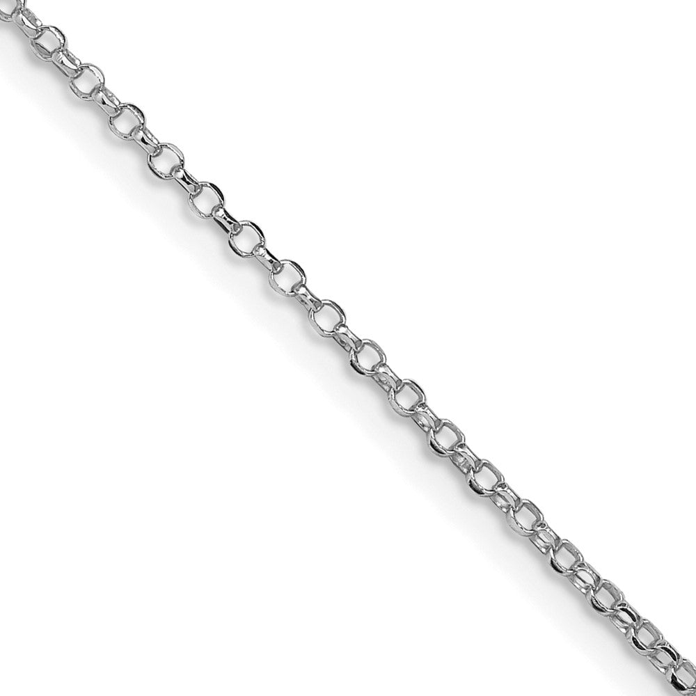 Sterling Silver Rhodium-plated 1.5mm Diamond-cut Cable Chain