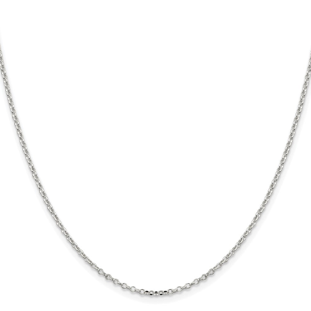 Sterling Silver Rhodium-plated 1.75mm Diamond-cut Cable Chain