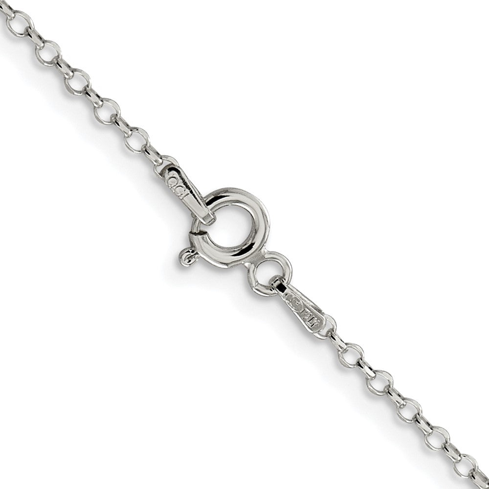Sterling Silver Rhodium-plated 1.75mm Diamond-cut Cable Chain