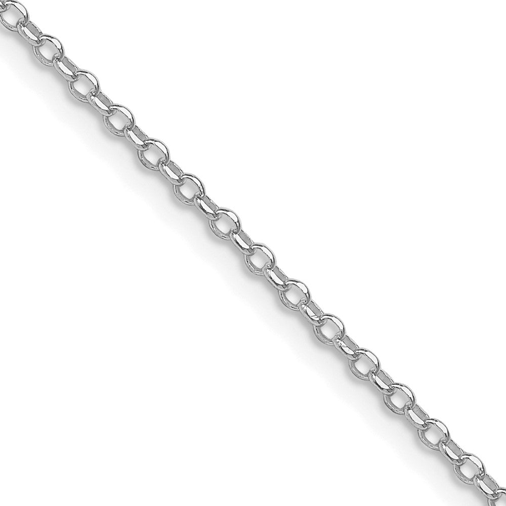 Sterling Silver Rhodium-plated 1.75mm Diamond-cut Cable Chain