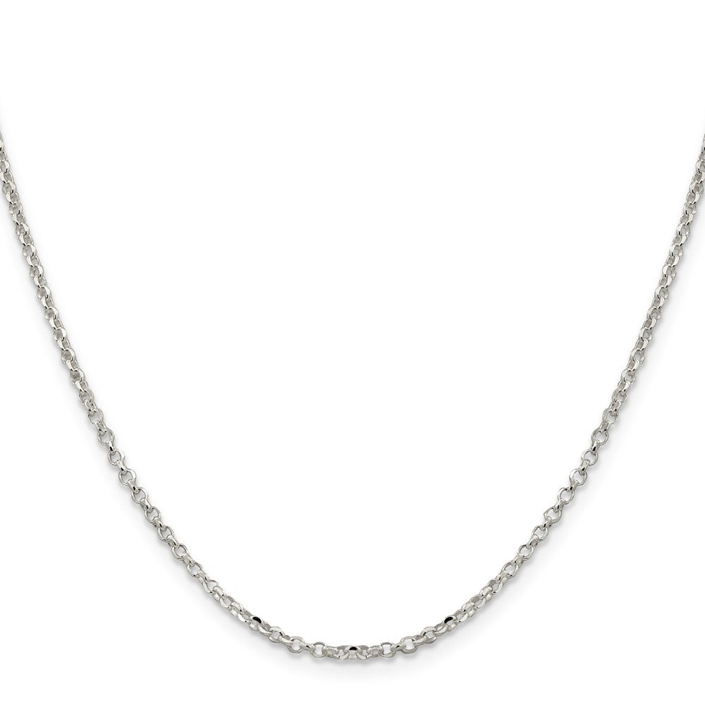 Sterling Silver 2.2mm Diamond-cut Cable Chain w/2in ext.