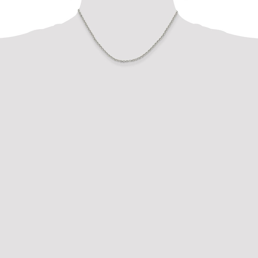 Sterling Silver 2.6mm Diamond-cut Cable Chain