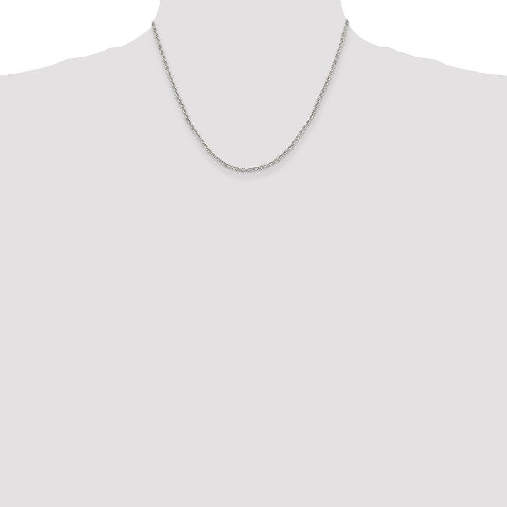 Sterling Silver 2.6mm Diamond-cut Cable Chain