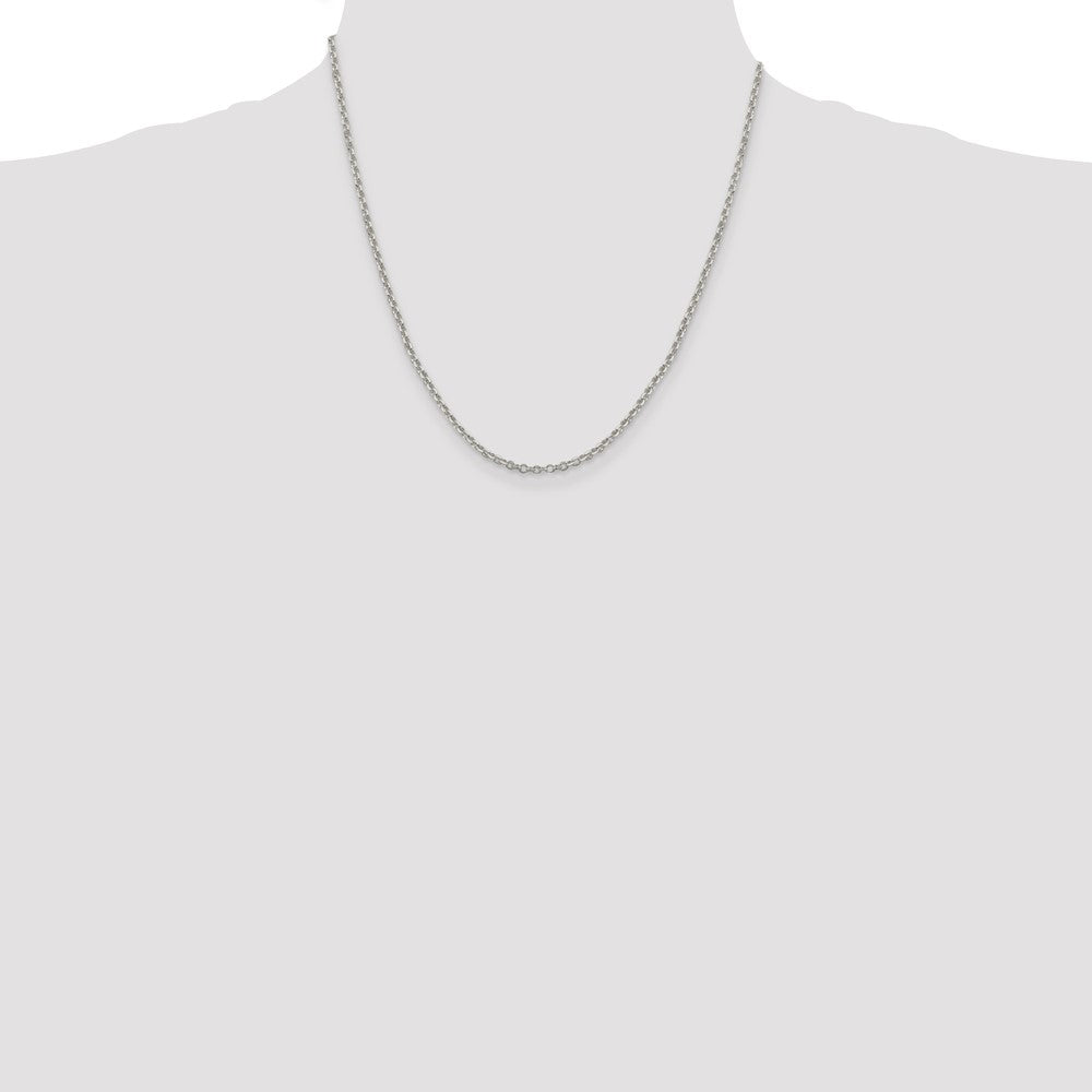 Sterling Silver 2.6mm Diamond-cut Cable Chain