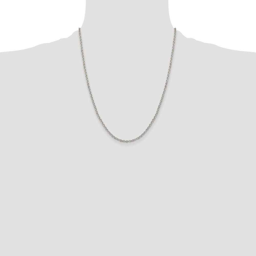 Sterling Silver 2.6mm Diamond-cut Cable Chain