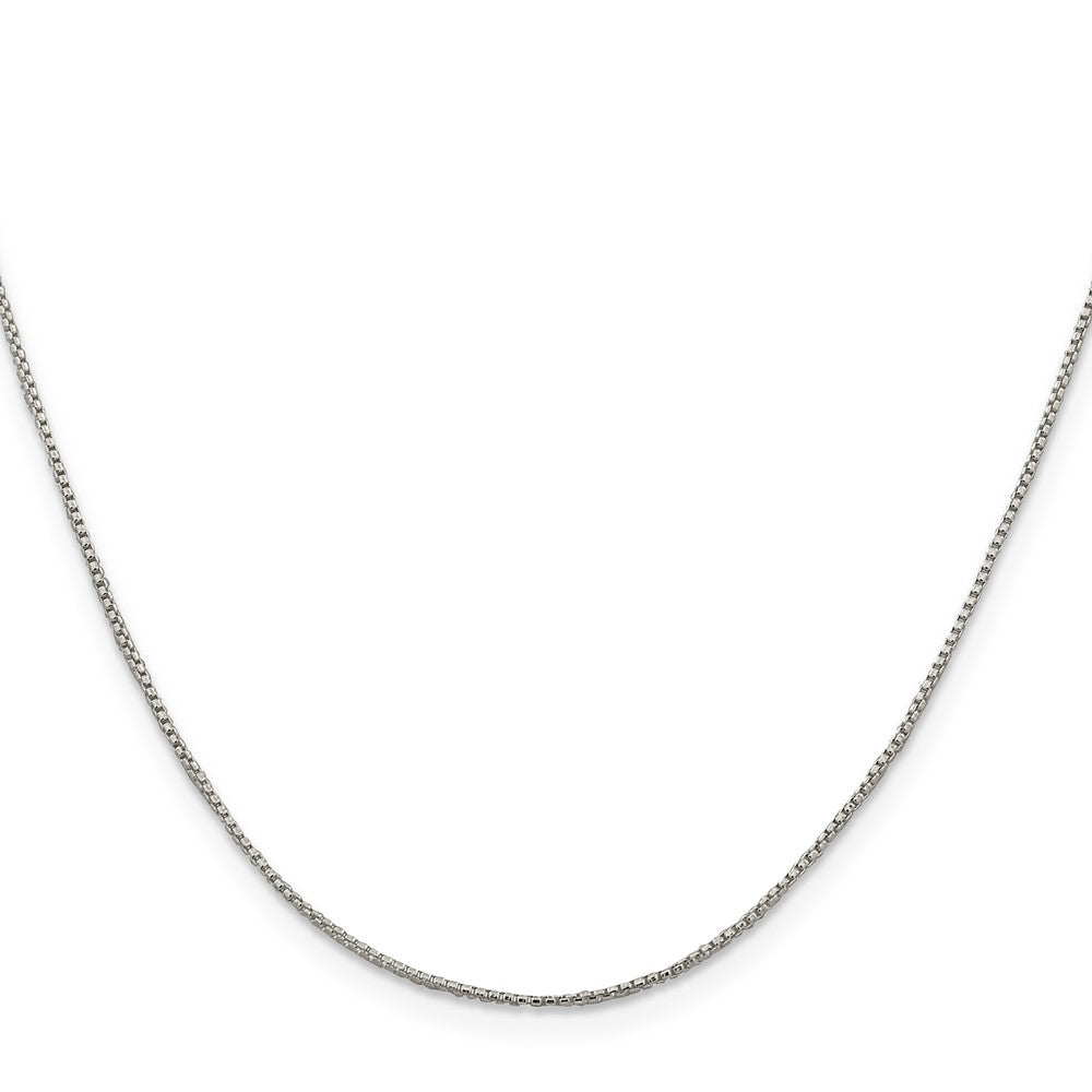 Sterling Silver 1mm Round Box Chain w/4in ext.