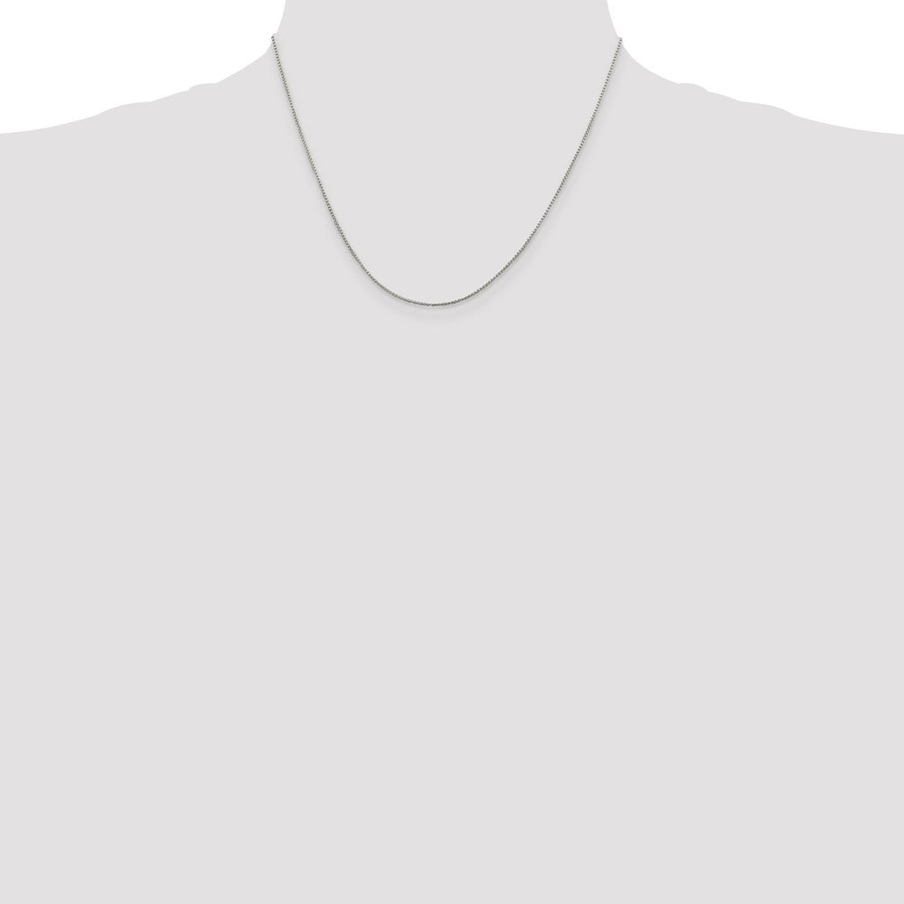 Sterling Silver 1mm Round Box Chain w/2in ext.