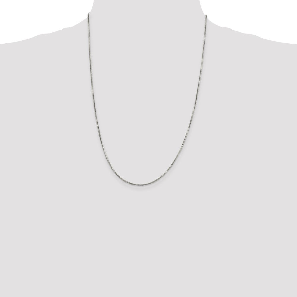Sterling Silver 1.25mm Round Box Chain