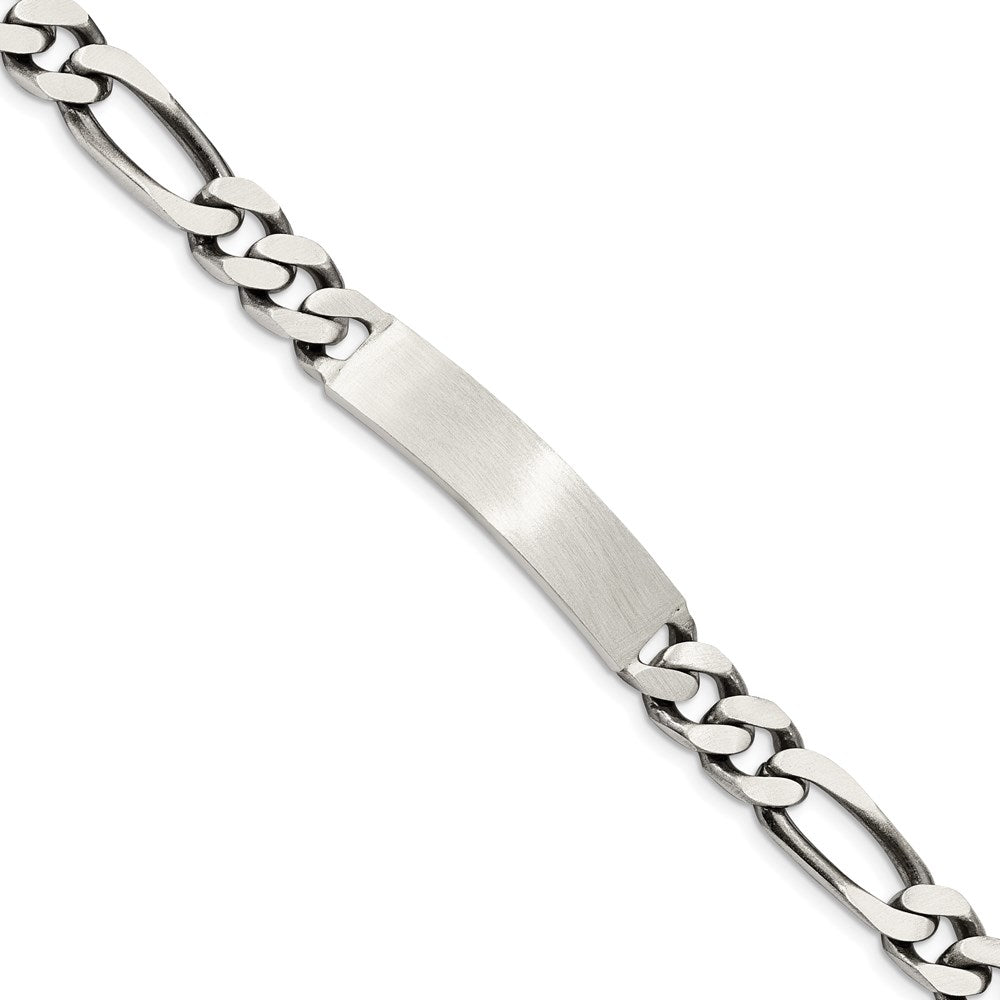 Casted;Engravable;Antique finish;Lobster;Sterling silver