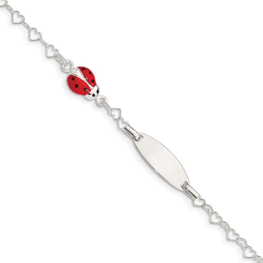Polished;Engravable;Enamel;Spring Ring;Sterling silver