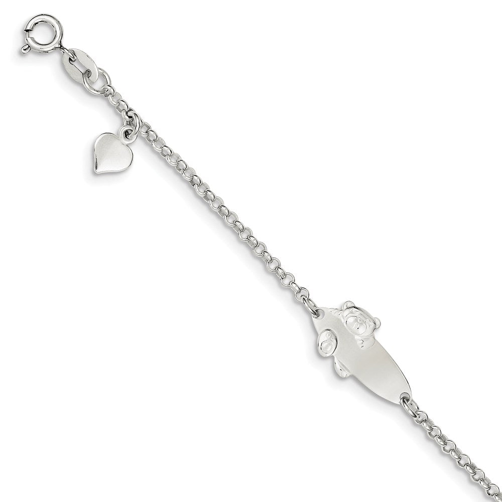 Polished;Engravable;Spring Ring;Sterling silver