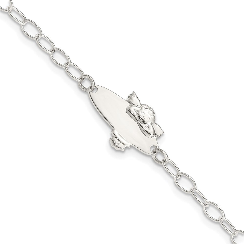 Polished;Engravable;Sterling silver;Fancy lobster
