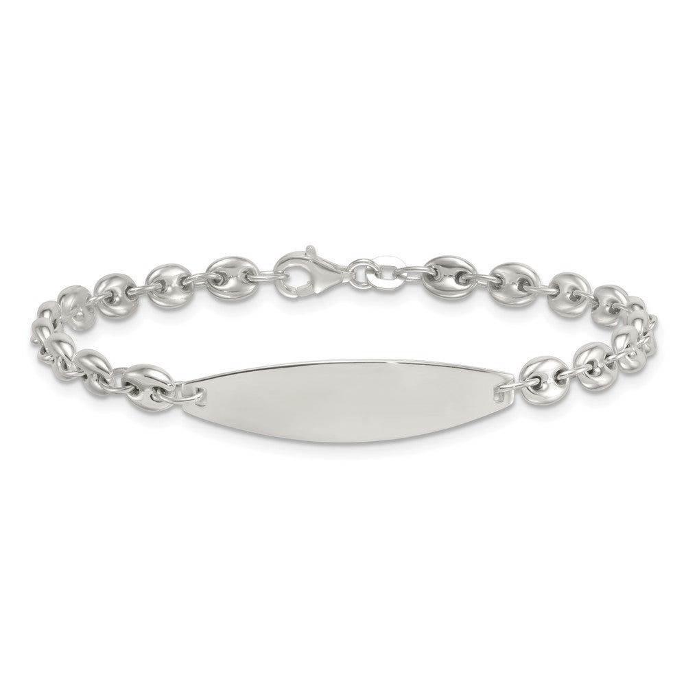 Sterling Silver Polished 5.0mm Mariner/Anchor Link 7.5 Inch ID Bracelet