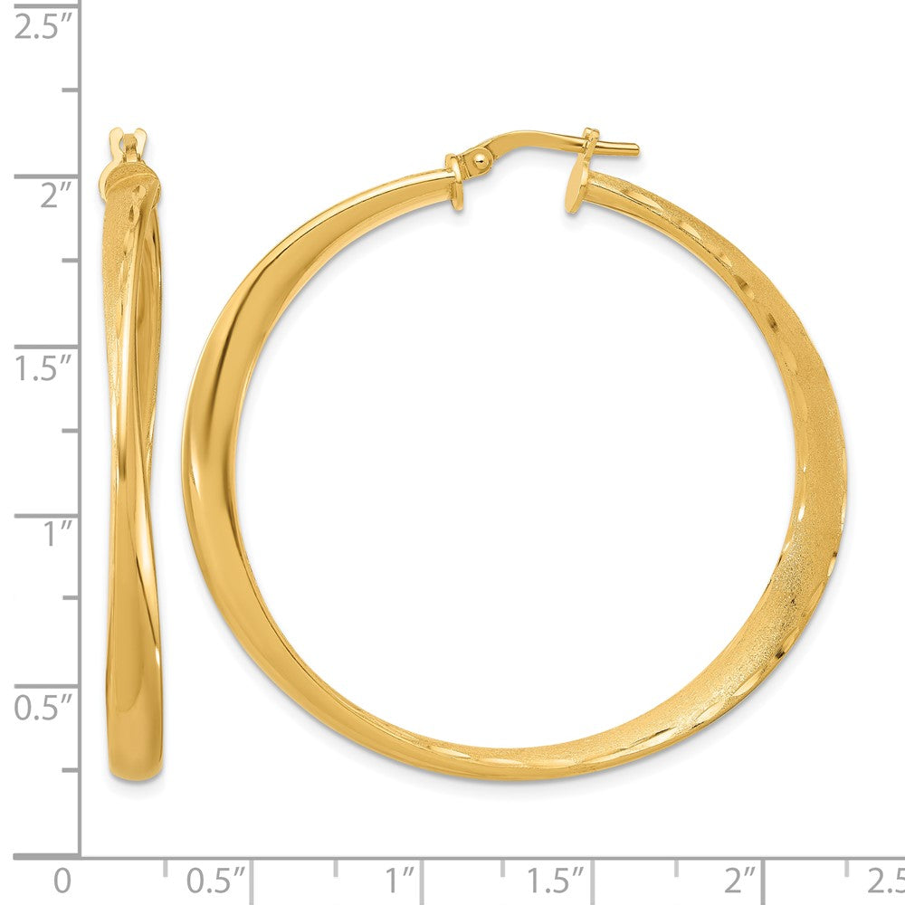 Sterling Silver Gold-plated Polished Hoop Earrings