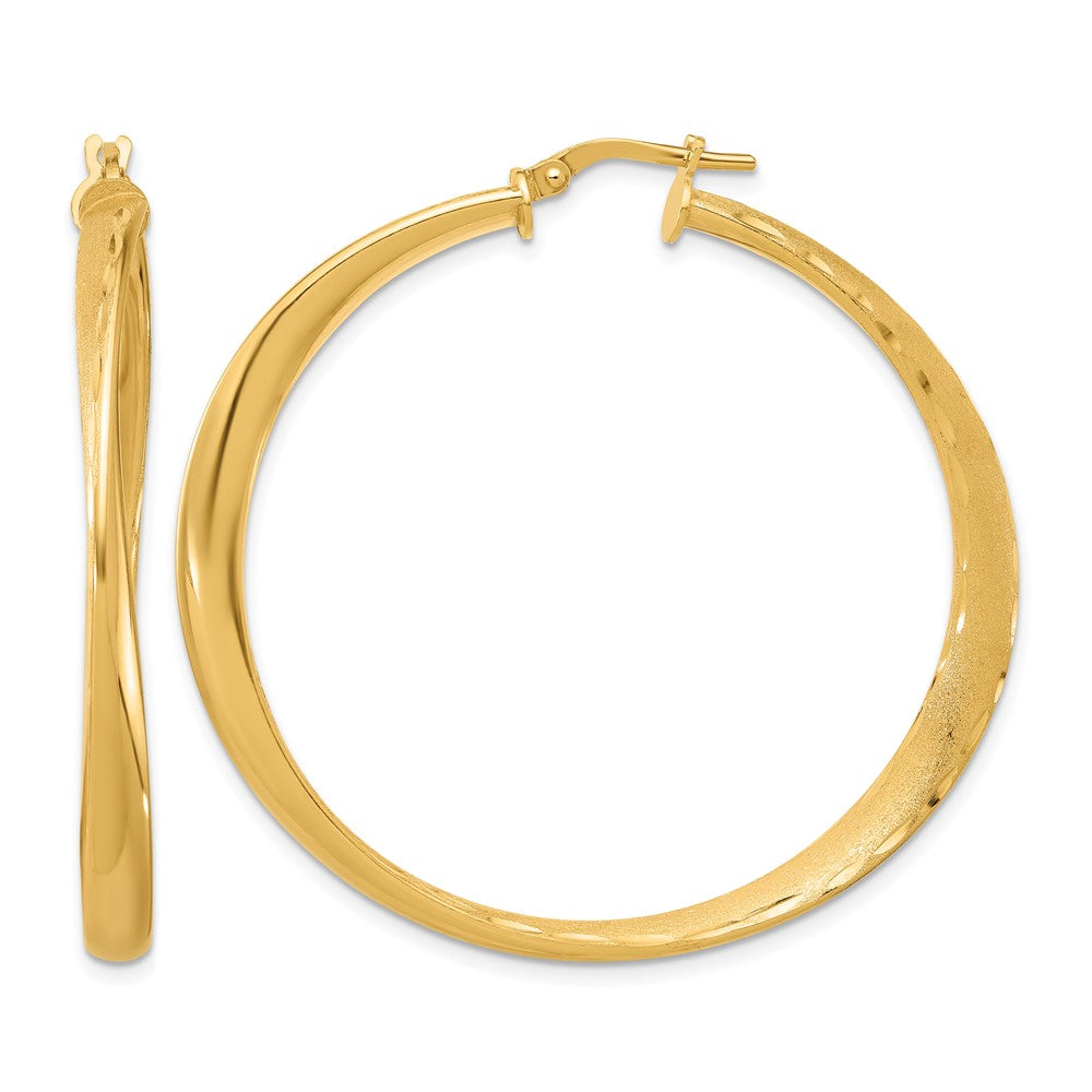 Sterling Silver Gold-plated Polished Hoop Earrings