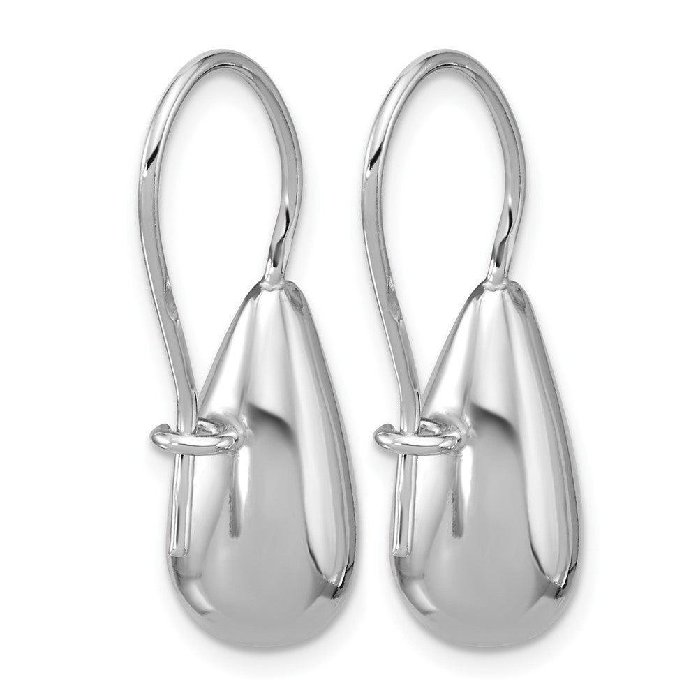 Leslie's' Sterling Silver RH-plated Polish Teardrop Dangle Earrings