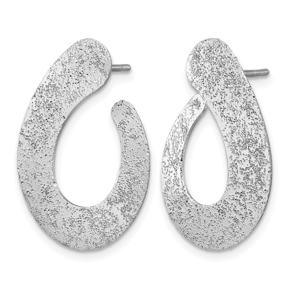 SS RH-plated Radiant Essence Textured Teardrop Post Earrings