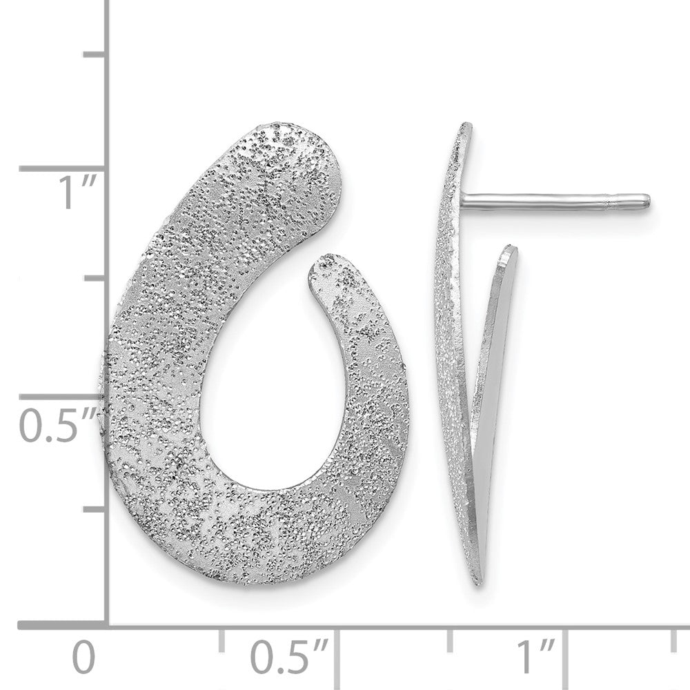 SS RH-plated Radiant Essence Textured Teardrop Post Earrings