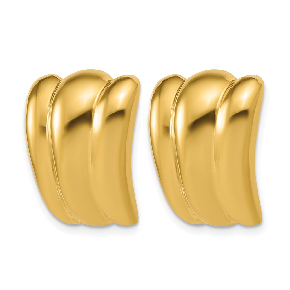Sterling Silver Gold-tone Polished Fancy Post Earrings