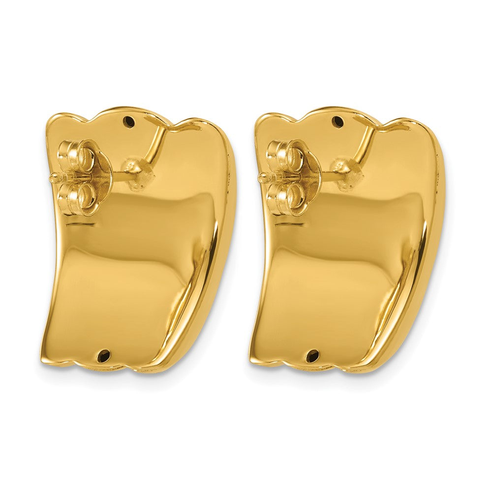 Sterling Silver Gold-tone Polished Fancy Post Earrings