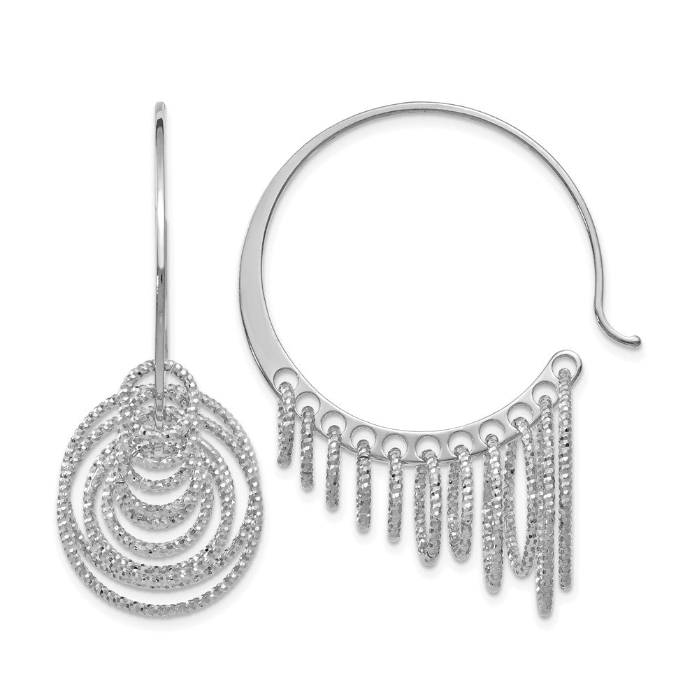 Polished;Sterling silver;Laser-cut;Shepherd hook;Dangle