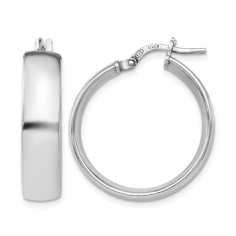 Polished;Sterling silver;Hinged hoop