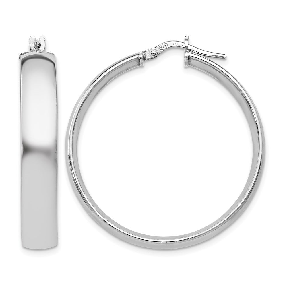Polished;Sterling silver;Hinged hoop
