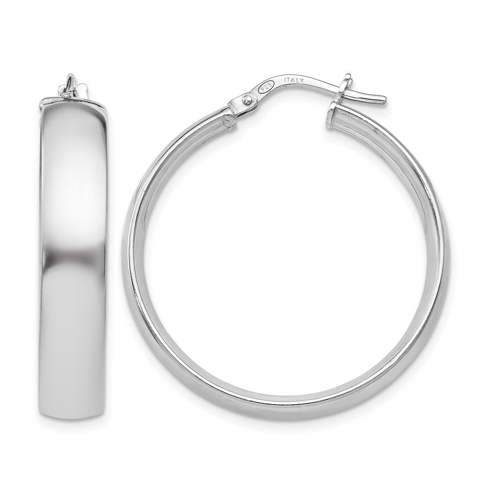 Polished;Sterling silver;Hinged hoop