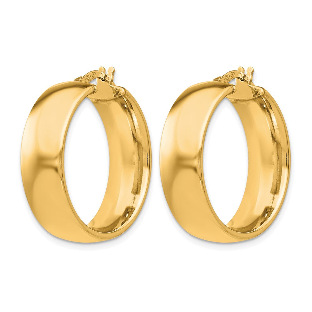 Sterling Silver Gold-Tone Polished Hoop Earrings