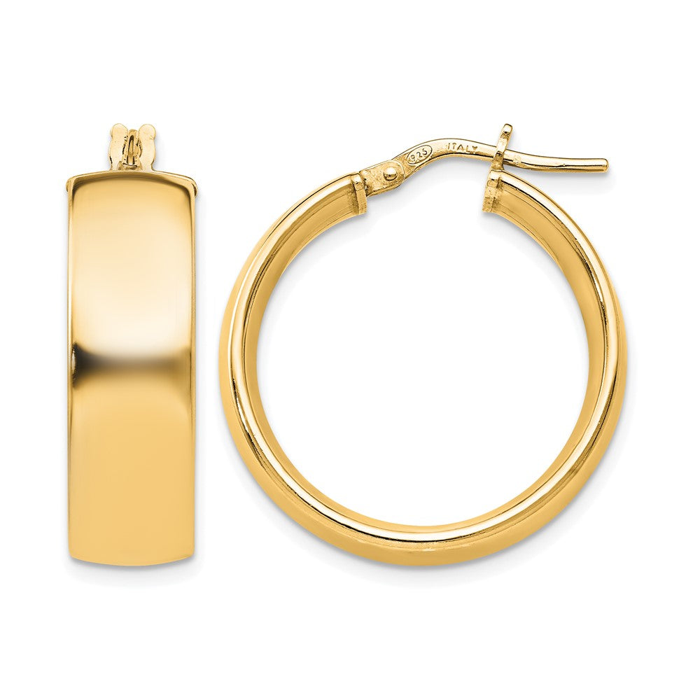 Sterling Silver Gold-Tone Polished Hoop Earrings