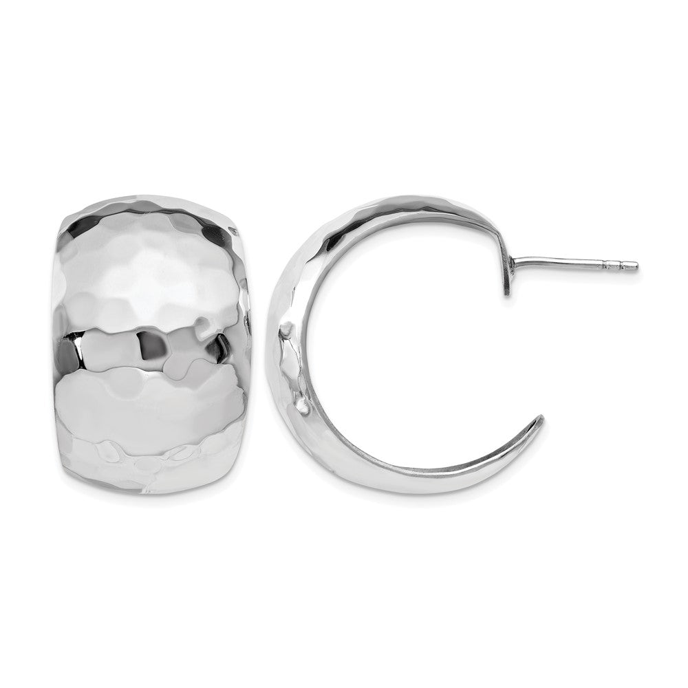 Polished;Post;Sterling silver;Hammered