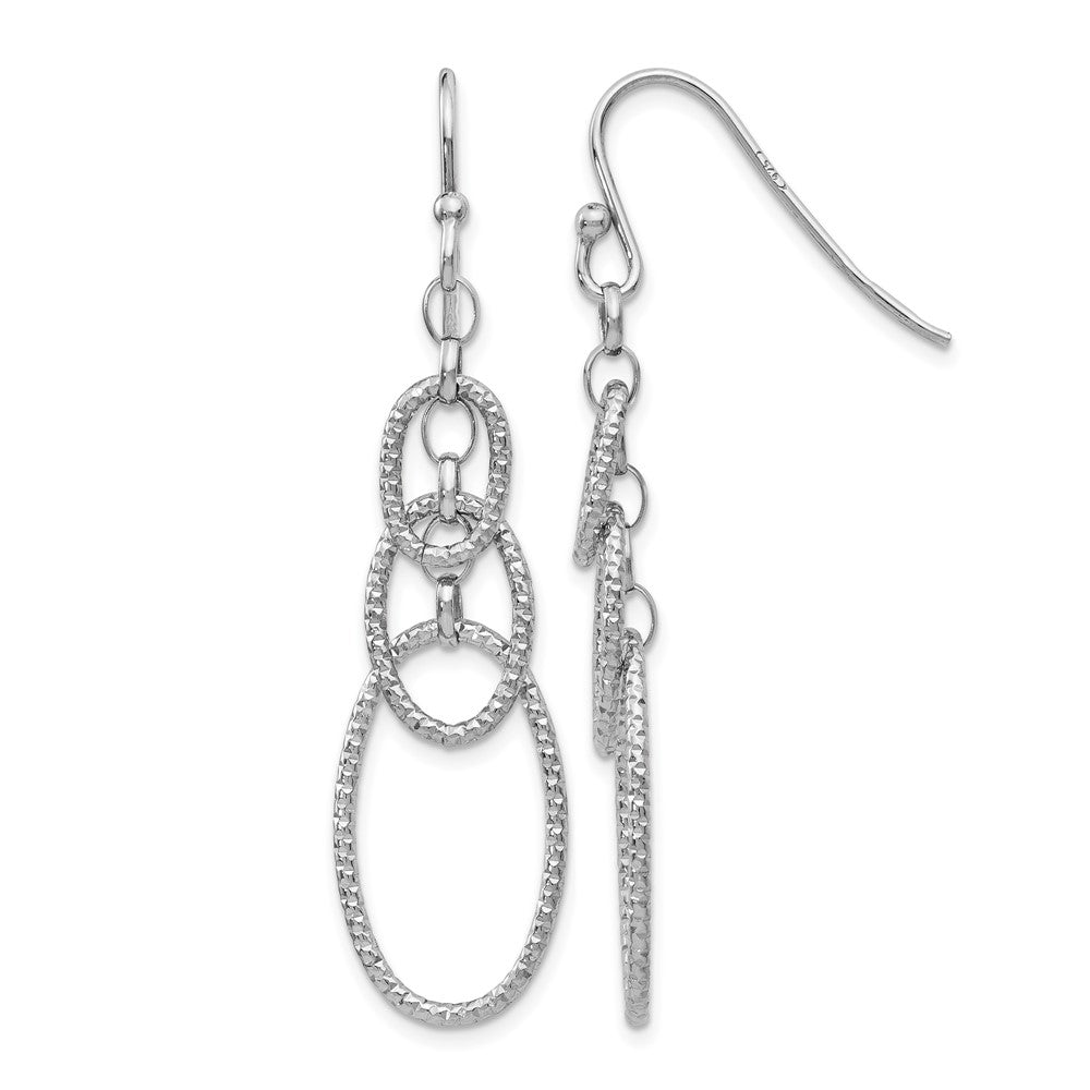 Sterling silver;Shepherd hook;Textured;Dangle