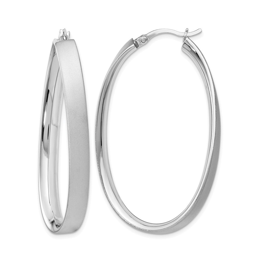 Satin;Hinged post;Sterling silver;Twisted
