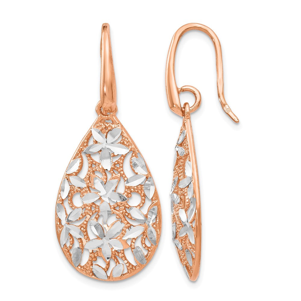 Sterling silver;Shepherd hook;Rose-tone;Cut-out