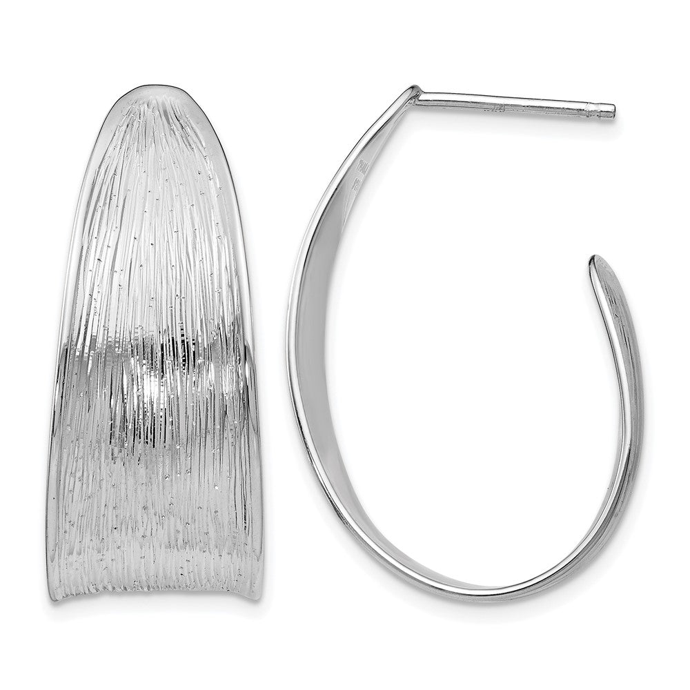 Polished;Post;Sterling silver;Textured