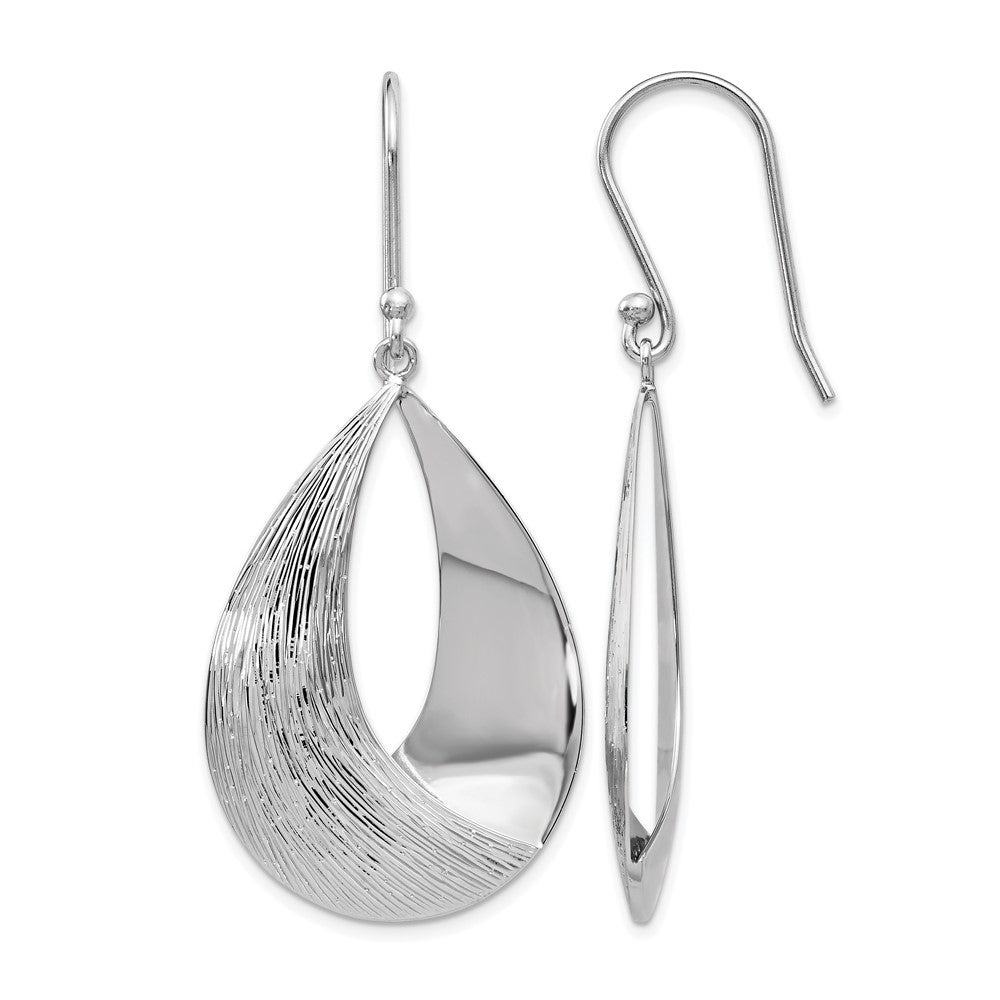 Polished;Sterling silver;Textured;Dangle