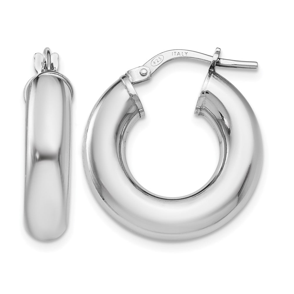 Polished;Sterling silver;Rhodium-plated