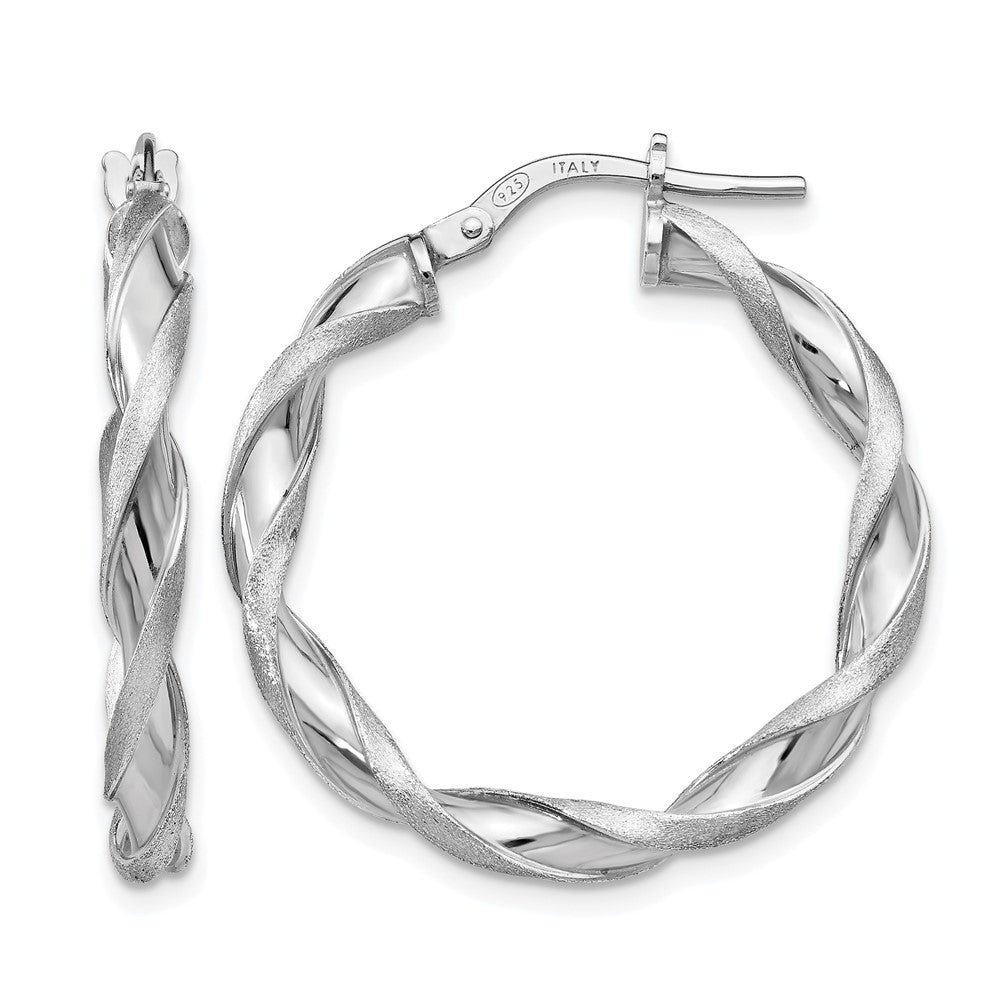 Polished;Sterling silver;Twisted;Scratch finish