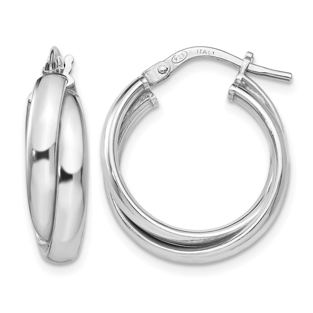 Polished;Sterling silver;Twisted