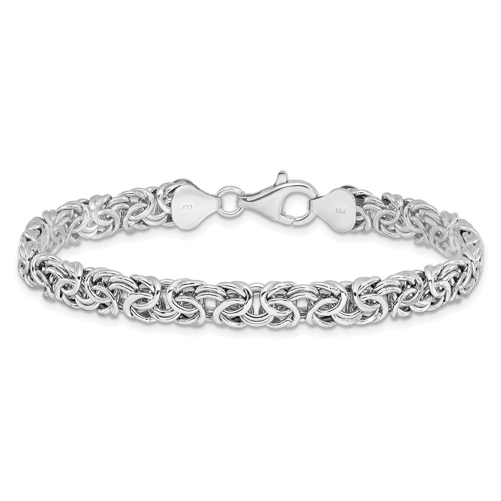Sterling Silver Rhodium-plated Fancy Bracelet