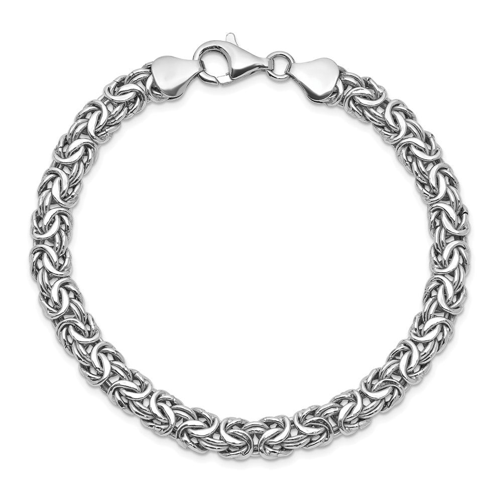 Sterling Silver Rhodium-plated Fancy Bracelet