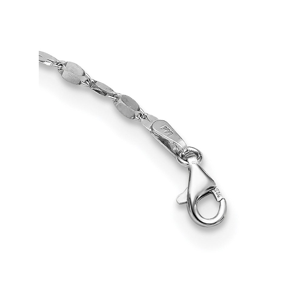 Sterling Silver Rhodium-plated Polished Multi-strand Necklace
