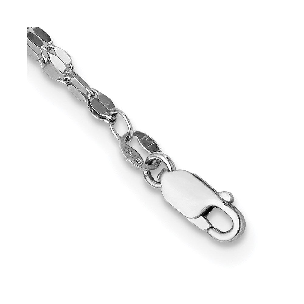 Sterling Silver Rhodium-plated Polished Double-strand Necklace